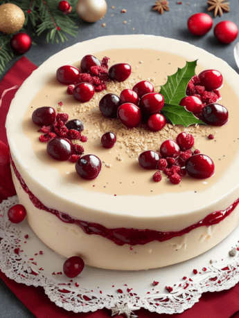 Festive Spiced Cranberry Panna Cotta