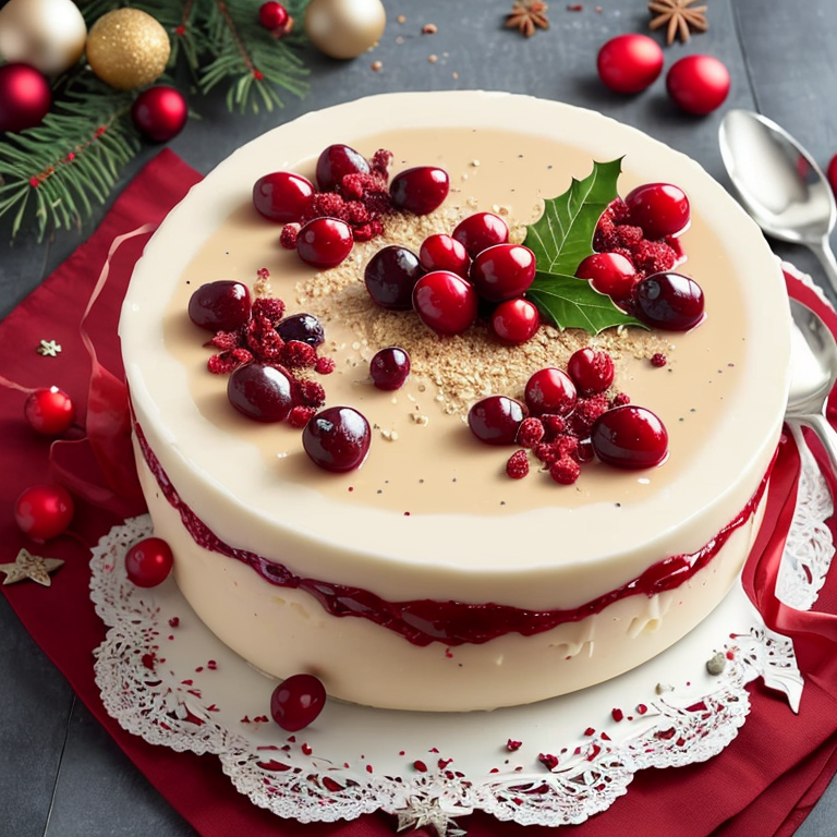 Festive Spiced Cranberry Panna Cotta