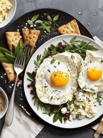 Herbed Goat Cheese Scramble Delight