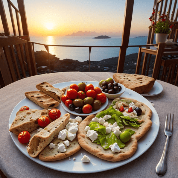 Grecian Sunrise Feast - Feta & Olive Breakfast Delight