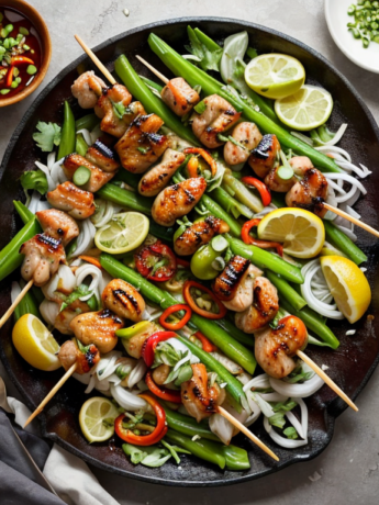 Vietnamese Lemongrass Chicken Skewers