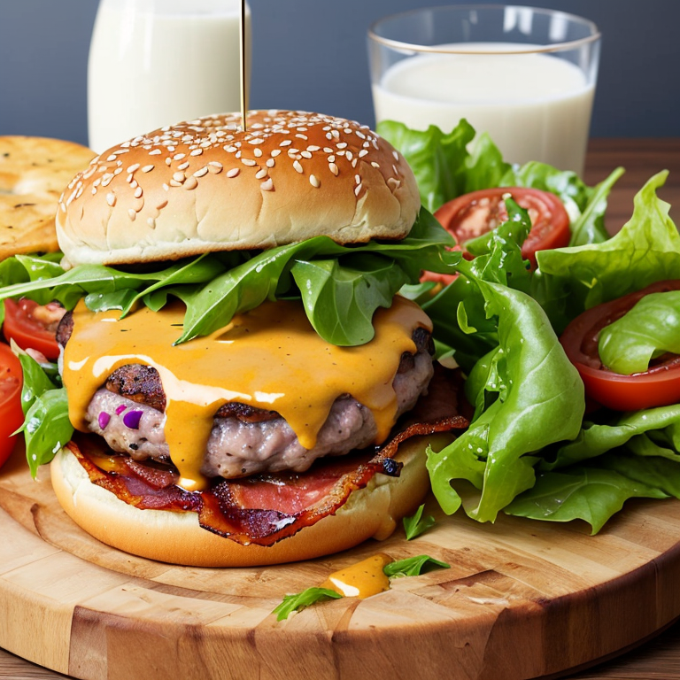 Smoky Bacon BBQ Burger - Raicipe helps you to spice your day.