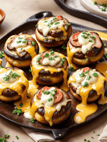 Savory Raclette Stuffed Mushrooms